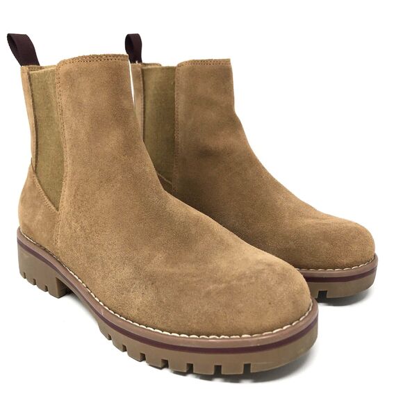 Crown Vintage Tipryn Chelsea Boots Womens Size 6.5 Cognac Suede Leather Pull On - Picture 1 of 13